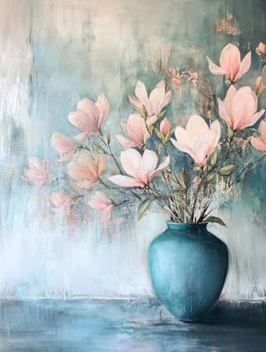 Diamond Painting Blume, 5D Vase Diamond Painting Erwachsene Children, DIY Runden Steine Bastelset Erwachsene Stickerei Crystal Art Malerei Set für Zimmer Deko Wohnzimmer, Geschenke Frau 60x80cm S3-G Diamond Painting Blume, 5D Vase Diamond Painting Erwachsene Children, DIY Runden Steine Bastelset Erwachsene Stickerei Crystal Art Malerei Set für Zimmer Deko Wohnzimmer, Geschenke Frau 60x80cm S3-G von LLEDAOZN