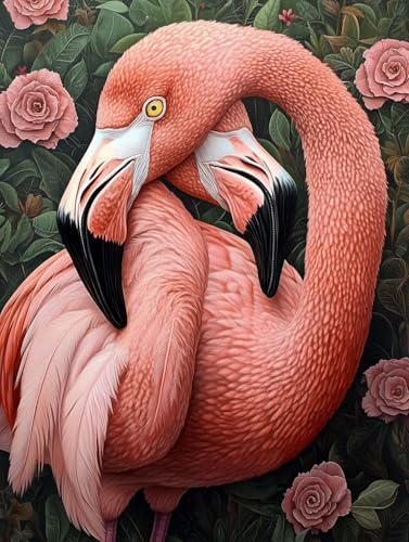 Diamond Painting Flamingo, 5D Pflanze Diamond Painting Erwachsene Children, DIY Runden Steine Bastelset Erwachsene Crystal Art Malerei Set für Zimmer Deko Wohnzimmer, Geschenke Frau 50x70cm B0-B Diamond Painting Flamingo, 5D Pflanze Diamond Painting Erwachsene Children, DIY Runden Steine Bastelset Erwachsene Crystal Art Malerei Set für Zimmer Deko Wohnzimmer, Geschenke Frau 50x70cm B0-B von LLEDAOZN