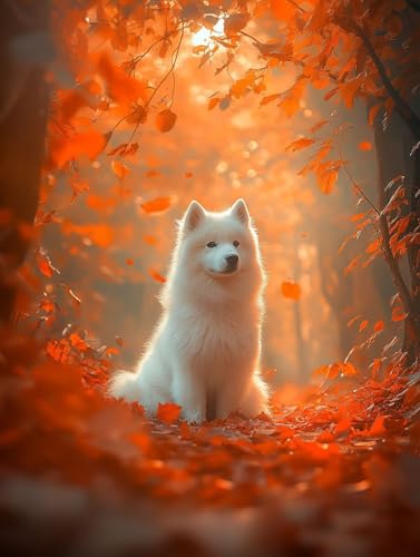 Diamond Painting Hund, 5D Landschaft Diamond Painting Erwachsene Children, DIY Runden Steine Bastelset Erwachsene Stickerei Crystal Art Malerei für Zimmer Deko Wohnzimmer, Geschenke Frau 60x80cm 00-C Diamond Painting Hund, 5D Landschaft Diamond Painting Erwachsene Children, DIY Runden Steine Bastelset Erwachsene Stickerei Crystal Art Malerei für Zimmer Deko Wohnzimmer, Geschenke Frau 60x80cm 00-C von LLEDAOZN