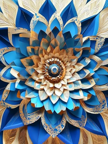 Diamond Painting Landschaft, 5D Blume Diamond Painting Erwachsene Children, DIY Runden Steine Bastelset Erwachsene Crystal Art Malerei Set für Zimmer Deko Wohnzimmer, Geschenke Frau 70x95cm 68-4 von LLEDAOZN