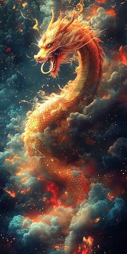 Drachen Diamond Painting Erwachsene Groß 30x60cm, 5D Diamond Painting Sky, DIY Runden Steine Kristall Kunst Basteln Set Erwachsene Anfänger Set, zur Entspannung und Zimmer Wanddeko, Geschenke QX39-SK Drachen Diamond Painting Erwachsene Groß 30x60cm, 5D Diamond Painting Sky, DIY Runden Steine Kristall Kunst Basteln Set Erwachsene Anfänger Set, zur Entspannung und Zimmer Wanddeko, Geschenke QX39-SK von LLEDAOZN