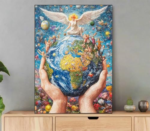 Erde Malen Nach Zahlen Erwachsene, Malen Nach Zahlen Engel Muster, DIY Handgemalt Leinwand Ölgemälde Set für Adult Anfänger, mit 3 Pinseln und Acrylfarbe, Weihnachtsdeko Schlafzimmer, 40x50cm LdU-8181 Erde Malen Nach Zahlen Erwachsene, Malen Nach Zahlen Engel Muster, DIY Handgemalt Leinwand Ölgemälde Set für Adult Anfänger, mit 3 Pinseln und Acrylfarbe, Weihnachtsdeko Schlafzimmer, 40x50cm LdU-8181 von LLEDAOZN