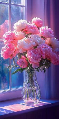 Fenster Diamond Painting Erwachsene Groß 30x60cm, 5D Diamond Painting Blume, DIY Runden Steine Kristall Kunst Basteln Set Erwachsene Anfänger Set, Entspannung und Zimmer Wanddeko, Geschenke LZ0C-NX Fenster Diamond Painting Erwachsene Groß 30x60cm, 5D Diamond Painting Blume, DIY Runden Steine Kristall Kunst Basteln Set Erwachsene Anfänger Set, Entspannung und Zimmer Wanddeko, Geschenke LZ0C-NX von LLEDAOZN