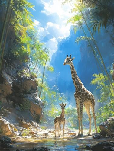 Giraffe Diamond Painting Erwachsene, 5D Diamant Painting Bilder Landschaft, DIY Runden Steine Mosaikherstellung Basteln Erwachsene Anfänger Set, Zimmer Wand Deko Aesthetic, Geschenke 50 x 70cm P3-X Giraffe Diamond Painting Erwachsene, 5D Diamant Painting Bilder Landschaft, DIY Runden Steine Mosaikherstellung Basteln Erwachsene Anfänger Set, Zimmer Wand Deko Aesthetic, Geschenke 50 x 70cm P3-X von LLEDAOZN