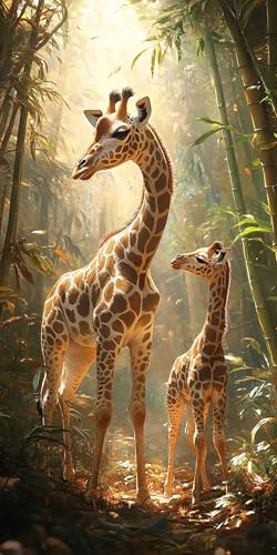 Giraffe Diamond Painting Erwachsene Groß 50x100cm, 5D Diamond Painting Landschaft, DIY Runden Steine Kristall Kunst Basteln Set Erwachsene Anfänger Set, zur Entspannung und Zimmer Wanddeko 39CG-X2 Giraffe Diamond Painting Erwachsene Groß 50x100cm, 5D Diamond Painting Landschaft, DIY Runden Steine Kristall Kunst Basteln Set Erwachsene Anfänger Set, zur Entspannung und Zimmer Wanddeko 39CG-X2 von LLEDAOZN