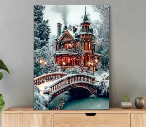 Malen Nach Zahlen Erwachsene Architektur Paint by Numbers See Malen Nach Zahlen mit Rahmen 20x30cm Leinwand Ölgemälde Set mit Pinseln und Acrylfarbe, für Zimmer Deko Wohnzimmer, Geschenkes LN-442 von LLEDAOZN