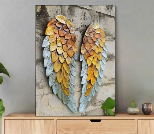 Malen Nach Zahlen Erwachsene Flügel Paint by Numbers Landschaft Malen Nach Zahlen mit Rahmen 35x45cm Leinwand Ölgemälde Set mit Pinseln und Acrylfarbe für Zimmer Deko Geschenke für Frauen L2-2892 Malen Nach Zahlen Erwachsene Flügel Paint by Numbers Landschaft Malen Nach Zahlen mit Rahmen 35x45cm Leinwand Ölgemälde Set mit Pinseln und Acrylfarbe für Zimmer Deko Geschenke für Frauen L2-2892 von LLEDAOZN