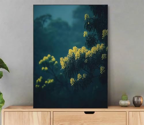 Malen Nach Zahlen Erwachsene Landschaft Paint by Numbers Blume Malen Nach Zahlen mit Rahmen 60x80cm Leinwand Ölgemälde Set mit Pinseln und Acrylfarbe für Zimmer Deko Geschenke für Frauen L4-8223 von LLEDAOZN