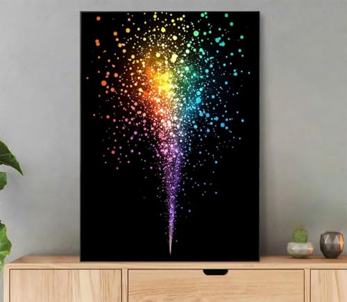 Malen Nach Zahlen Erwachsene Landschaft Paint by Numbers Dreamy Malen Nach Zahlen mit Rahmen 100x135cm Leinwand Ölgemälde Set mit Pinseln und Acrylfarbe für Zimmer Deko Geschenke für Frauen L9-7008 von LLEDAOZN
