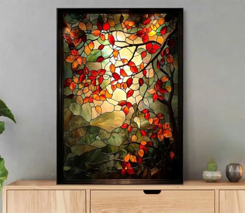 Malen Nach Zahlen Erwachsene Landschaft Paint by Numbers Dreamy Malen Nach Zahlen mit Rahmen 60x80cm Leinwand Ölgemälde Set mit Pinseln und Acrylfarbe für Zimmer Deko Geschenke für Frauen L5-8255 von LLEDAOZN