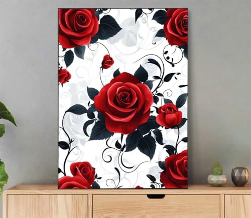 Malen Nach Zahlen Erwachsene Roses Paint by Numbers Abstrakt Malen Nach Zahlen mit Rahmen 50x70cm Leinwand Ölgemälde Set mit Pinseln und Acrylfarbe, für Zimmer Deko Wohnzimmer, Geschenkes L4-8014 Malen Nach Zahlen Erwachsene Roses Paint by Numbers Abstrakt Malen Nach Zahlen mit Rahmen 50x70cm Leinwand Ölgemälde Set mit Pinseln und Acrylfarbe, für Zimmer Deko Wohnzimmer, Geschenkes L4-8014 von LLEDAOZN