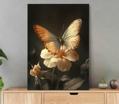 Malen Nach Zahlen Erwachsene Schmetterling Paint by Numbers Pflanze Malen Nach Zahlen mit Rahmen 100x135cm Leinwand Ölgemälde Set mit Pinseln und Acrylfarbe für Zimmer Deko Geschenke für Frauen L3-736 Malen Nach Zahlen Erwachsene Schmetterling Paint by Numbers Pflanze Malen Nach Zahlen mit Rahmen 100x135cm Leinwand Ölgemälde Set mit Pinseln und Acrylfarbe für Zimmer Deko Geschenke für Frauen L3-736 von LLEDAOZN