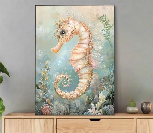 Malen Nach Zahlen Erwachsene SeeHorsechen Paint by Numbers Abstrakt Malen Nach Zahlen mit Rahmen 20x30cm Leinwand Ölgemälde Set mit Pinseln und Acrylfarbe für Zimmer Deko Geschenke für Frauen L0-8202 Malen Nach Zahlen Erwachsene SeeHorsechen Paint by Numbers Abstrakt Malen Nach Zahlen mit Rahmen 20x30cm Leinwand Ölgemälde Set mit Pinseln und Acrylfarbe für Zimmer Deko Geschenke für Frauen L0-8202 von LLEDAOZN