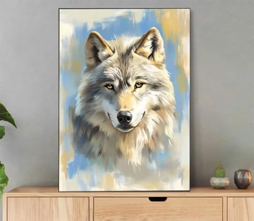 Malen Nach Zahlen Erwachsene Wolf Paint by Numbers Landschaft Malen Nach Zahlen mit Rahmen 100x135cm Leinwand Ölgemälde Set mit Pinseln und Acrylfarbe für Zimmer Deko Geschenke für Frauen L2-5248 Malen Nach Zahlen Erwachsene Wolf Paint by Numbers Landschaft Malen Nach Zahlen mit Rahmen 100x135cm Leinwand Ölgemälde Set mit Pinseln und Acrylfarbe für Zimmer Deko Geschenke für Frauen L2-5248 von LLEDAOZN