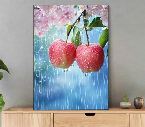 Obst Malen Nach Zahlen Erwachsene, Malen Nach Zahlen Blume Muster, DIY Handgemalt Leinwand Ölgemälde Set für Adult Anfänger, mit 3 Pinseln und Acrylfarbe, Weihnachtsdeko Schlafzimmer, 35x45cm LdL-7732 von LLEDAOZN