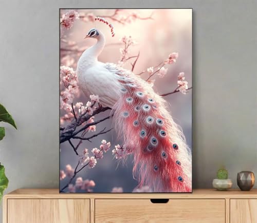Pfau Malen Nach Zahlen Erwachsene, Malen Nach Zahlen Landschaft Muster, DIY Handgemalt Leinwand Ölgemälde Set für Adult Anfänger, mit Pinseln und Acrylfarbe, für Deko Schlafzimmer, 100x135cm L3-488 von LLEDAOZN