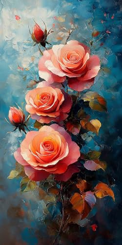 Roses Diamond Painting Erwachsene Groß 50x100cm, 5D Diamond Painting Pflanze , DIY Runden Steine Kristall Kunst Basteln Set Erwachsene Anfänger Set, Entspannung und Zimmer Wanddeko, Geschenke P2T1-87 Roses Diamond Painting Erwachsene Groß 50x100cm, 5D Diamond Painting Pflanze , DIY Runden Steine Kristall Kunst Basteln Set Erwachsene Anfänger Set, Entspannung und Zimmer Wanddeko, Geschenke P2T1-87 von LLEDAOZN