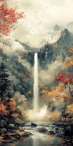 Wasserfall Diamond Painting Erwachsene Groß 70x140cm, 5D Diamond Painting Berg, DIY Runden Steine Kristall Kunst Basteln Set Erwachsene Anfänger Set, Entspannung und Zimmer Wanddeko, Geschenke MZ2Z-33 Wasserfall Diamond Painting Erwachsene Groß 70x140cm, 5D Diamond Painting Berg, DIY Runden Steine Kristall Kunst Basteln Set Erwachsene Anfänger Set, Entspannung und Zimmer Wanddeko, Geschenke MZ2Z-33 von LLEDAOZN