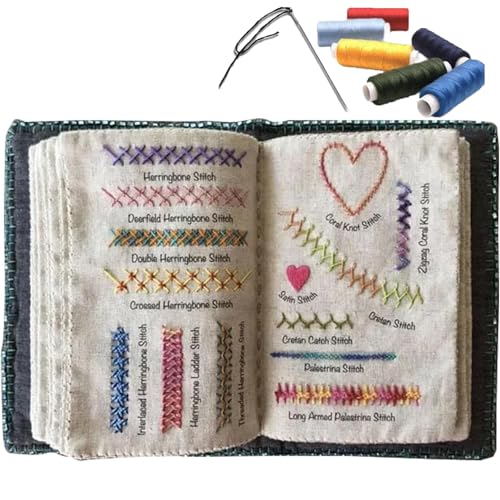 DIY Stitch Book, Stitch Book Embroidery, Stitch By Stitch Book, Embroidery Books of Stitches Creative Mini Sewing Book Embroidery Stitches Book for Beginners and Embroidery Enthusiast (B-108 Stitches) DIY Stitch Book, Stitch Book Embroidery, Stitch By Stitch Book, Embroidery Books of Stitches Creative Mini Sewing Book Embroidery Stitches Book for Beginners and Embroidery Enthusiast (B-108 Stitches) von LLELEMAMO