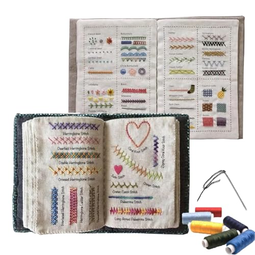DIY Stitch Book, Stitch Book Embroidery, Stitch By Stitch Book, Embroidery Books of Stitches Creative Mini Sewing Book Embroidery Stitches Book for Beginners and Embroidery Enthusiast (Mix*2) von LLELEMAMO