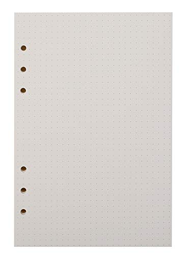 LLG Handgefertigtes Leder Ringbuch a5,Notizbuch mit Lederhülle, 23 x 17 cm, nachfüllbar mit 6-fach Ringbuch. Tagebuch für den Alltag und auf Reisen (dotted Papier) von LLG