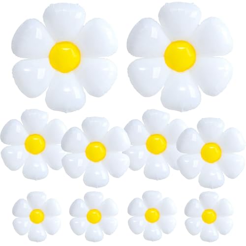 LLGSDLL 10 Stück Gänseblümchen Folienballons Weiße Gänseblümchen Luftballons Blumen Ballons für Mädchen Einschulung, Baby Shower, Babyparty, Hochzeit, Kinder Geburtstag Party Deko LLGSDLL 10 Stück Gänseblümchen Folienballons Weiße Gänseblümchen Luftballons Blumen Ballons für Mädchen Einschulung, Baby Shower, Babyparty, Hochzeit, Kinder Geburtstag Party Deko von LLGSDLL