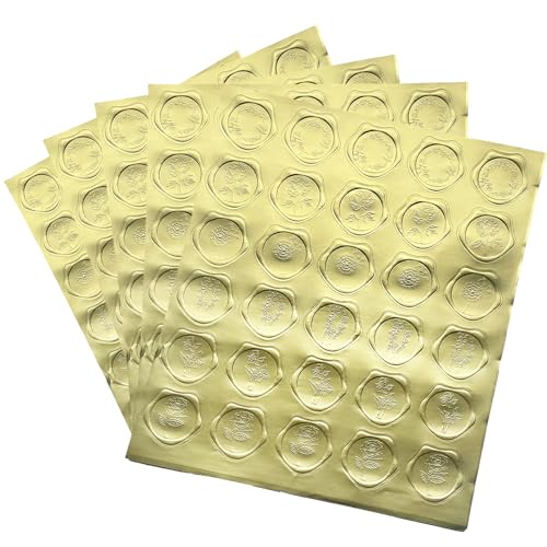 Wachssiegel Selbstklebend 150 Stück, Pflanze Geprägte Wachs Siegel Aufkleber Personalisierte Aufkleber Briefumschlag Aufkleber Geprägtes für Brief Umschlag Postkarte Label Einladung Dekoration (Gold) Wachssiegel Selbstklebend 150 Stück, Pflanze Geprägte Wachs Siegel Aufkleber Personalisierte Aufkleber Briefumschlag Aufkleber Geprägtes für Brief Umschlag Postkarte Label Einladung Dekoration (Gold) von LLGSDLL