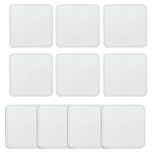10 Stück Leder-Hut-Patches, Sublimations-Patches, 8 Formen, für Hut, Hemd, Kleid, Pullover, Jeans, Kleidung, Dekor von LLHCF