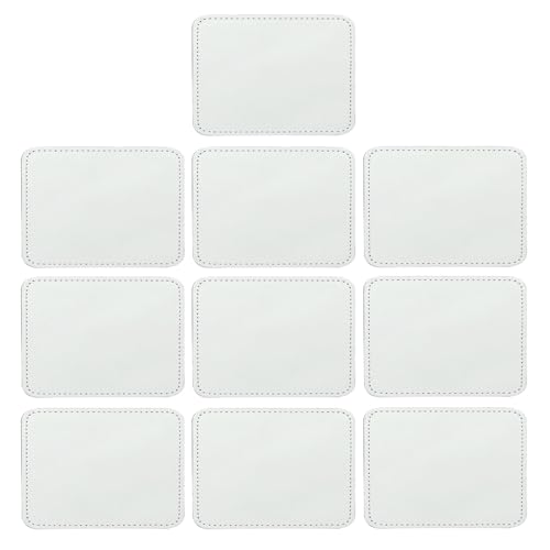 10 Stück Leder-Hut-Patches, Sublimations-Patches, 8 Formen, für Hut, Hemd, Kleid, Pullover, Jeans, Kleidung, Dekor von LLHCF