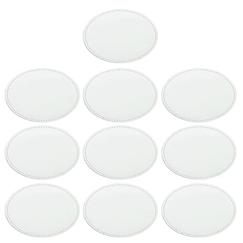 10 Stück Leder-Hut-Patches, Sublimations-Patches, 8 Formen, für Hut, Hemd, Kleid, Pullover, Jeans, Kleidung, Dekor von LLHCF
