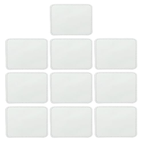10 Stück Leder-Hut-Patches, Sublimations-Patches, 8 Formen, für Hut, Hemd, Kleid, Pullover, Jeans, Kleidung, Dekor von LLHCF