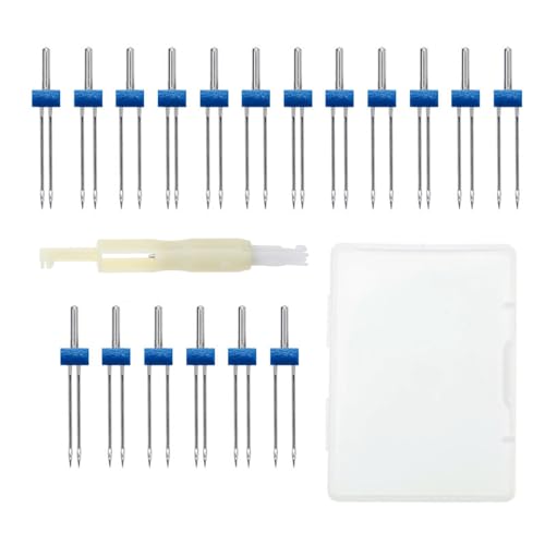 18 Stück Näh-Doppelnadel-Nähmaschinen-Stretch-Zwillingsnadeln für die meisten elektrischen Nähmaschinen-Zubehörteile 18 Stück Näh-Doppelnadel-Nähmaschinen-Stretch-Zwillingsnadeln für die meisten elektrischen Nähmaschinen-Zubehörteile von LLHCF