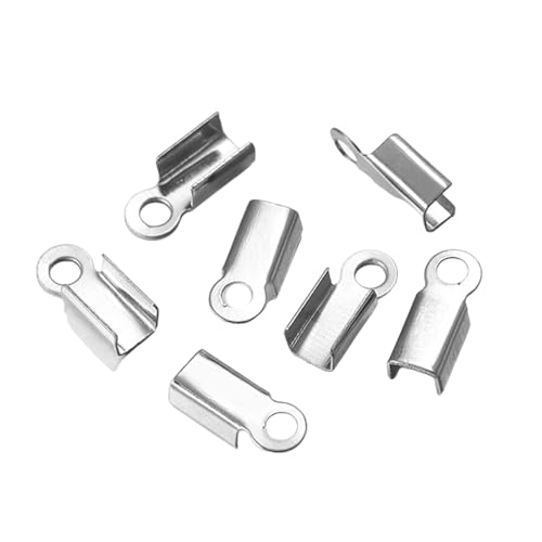 200 Stück/Set Schnurband Leder Clip Spitze Schnur Endkappen für Schmuckherstellung Legierung Cove Verschlüsse für Handwerk Schmuckherstellung Kordelendkappen von LLHCF