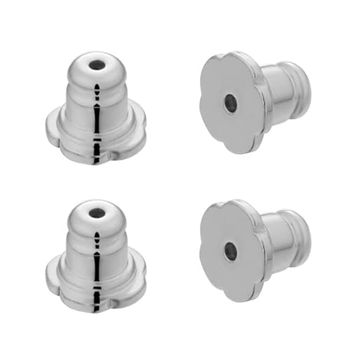 4 Stück Ohrring-Verschlüsse, Ohrschmuck, Ersatzohrstecker, Ohrstecker, Edelstahl-Textur für den täglichen Gebrauch von LLHCF