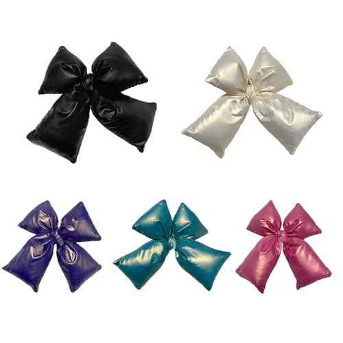 5 x gepolsterte Schleifen-Aufnäher aus Baumwolle, modische Fliege, Applikationen, Tasche, Haarband, Zubehör, Materialien für Bastelarbeiten, Dekoration von LLHCF