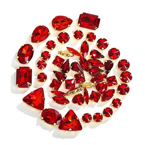 50 Stück gemischte Formen flache Rückseite Strasssteine zum Aufnähen von Strass, Edelsteine für Schuhe, Kleidung, Schmuckherstellung 50 Stück gemischte Formen flache Rückseite Strasssteine zum Aufnähen von Strass, Edelsteine für Schuhe, Kleidung, Schmuckherstellung von LLHCF