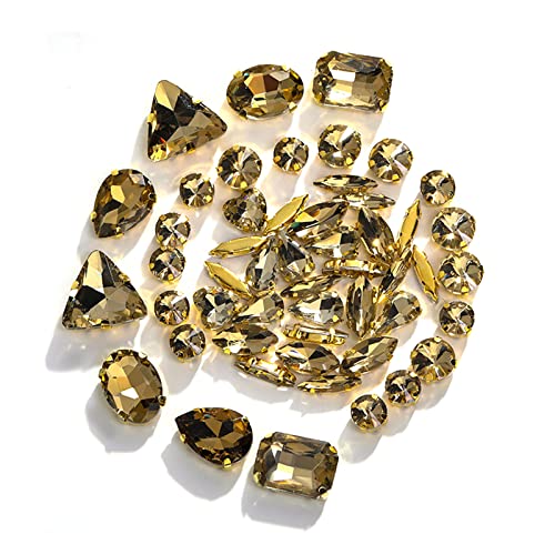 50 Stück gemischte Formen flache Rückseite Strasssteine zum Aufnähen von Strass, Edelsteine für Schuhe, Kleidung, Schmuckherstellung 50 Stück gemischte Formen flache Rückseite Strasssteine zum Aufnähen von Strass, Edelsteine für Schuhe, Kleidung, Schmuckherstellung von LLHCF