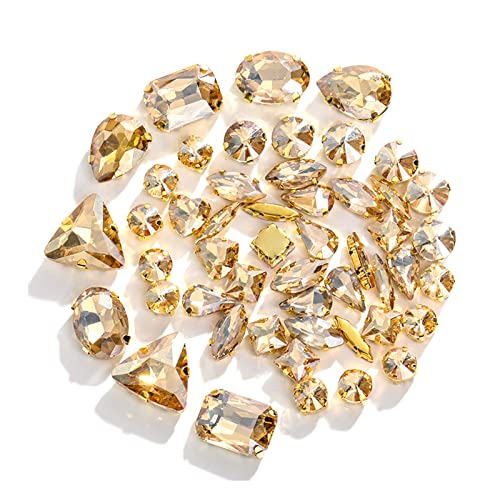 50 Stück gemischte Formen flache Rückseite Strasssteine zum Aufnähen von Strass, Edelsteine für Schuhe, Kleidung, Schmuckherstellung 50 Stück gemischte Formen flache Rückseite Strasssteine zum Aufnähen von Strass, Edelsteine für Schuhe, Kleidung, Schmuckherstellung von LLHCF