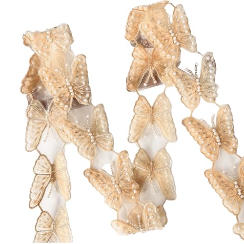 Elegante Pailletten-Schmetterling-Spitzenapplikationen, handgefertigte Dekoration, Perlen-Patches für modische Brautkleidung Elegante Pailletten-Schmetterling-Spitzenapplikationen, handgefertigte Dekoration, Perlen-Patches für modische Brautkleidung von LLHCF