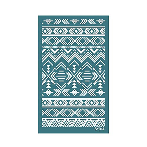 Geometrische Siebdruck-Schablonen für Ton, wiederverwendbar, Siebdruck zum Bedrucken von Ton, Schmuck, Ohrringen, Scrapbooking von LLHCF