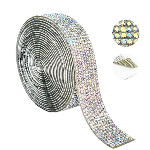 Glitzerndes Strassband, 4,5 m, 13 mm, glitzerndes Strassband für Hochzeitstortendekoration, Basteln, Verzierung, Kunst und Handwerk Dekoration von LLHCF