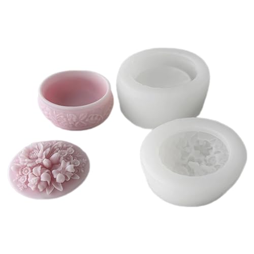 Kreative Blumen-Aufbewahrungsbox, Harz-Formen mit Deckel, Schmuckbehälter, Epoxidharz für Bastler, Make-up-Pinsel-Form von LLHCF
