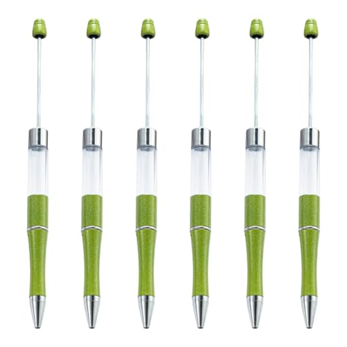 LLHCF 6 x Perlen-Kugelschreiber, Perlenstift, glattes Schreiben, Schreibwaren-Stift, 1,0 mm Perlenstift von LLHCF