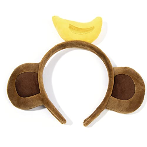 LLHCF Cartoon Plüsch Stirnbänder Tiermuster Affenohren Haarband Banane Haarreifen Halloween Weihnachten Requisiten Thema Kostüm LLHCF Cartoon Plüsch Stirnbänder Tiermuster Affenohren Haarband Banane Haarreifen Halloween Weihnachten Requisiten Thema Kostüm von LLHCF