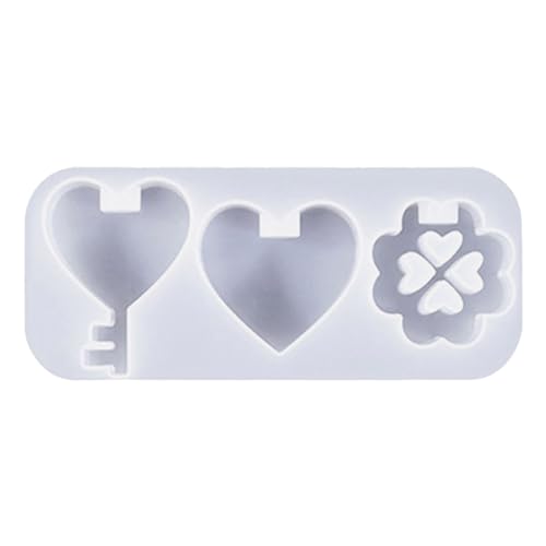 LLHCF Epoxidharz-Schlüsselanhänger-Silikonform, Liebesherzform, flexible Schlüsselanhänger, Bastelform, handgefertigte Ornamente von LLHCF