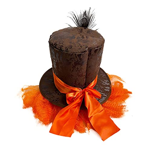LLHCF Farbenfroher Zylinderhut für Erwachsene, Teenager, Cosplay, Kostüm, Aufführungen, Theateraufführungen, Musikalien, flache Kuppelhüte von LLHCF