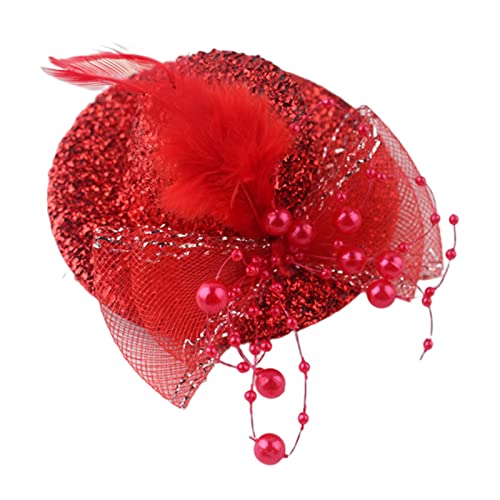 LLHCF Fascinator für Teepartys, für Mädchen, Fascinator, Derby, Pillbox, Hut, Cocktail, Teeparty, Netzstoff von LLHCF