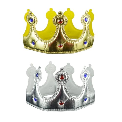 LLHCF Geogrous Jeweled King Crowns Prom Dress Up For Show Performances Kid Birthday Shower Party Photo Props LLHCF Geogrous Jeweled King Crowns Prom Dress Up For Show Performances Kid Birthday Shower Party Photo Props von LLHCF