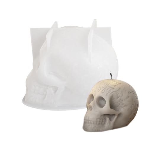 LLHCF Halloween-Kerzenform für die Herstellung von Totenkopf-Duft, handgefertigte Seife, Pflaster, Handarbeit, Harzguss-Silikonform LLHCF Halloween-Kerzenform für die Herstellung von Totenkopf-Duft, handgefertigte Seife, Pflaster, Handarbeit, Harzguss-Silikonform von LLHCF