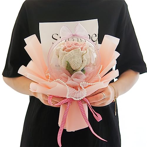 LLHCF Handgefertigter gehäkelter Blumenstrauß, gehäkelter Blumenstrauß, gehäkelter Blumenstrauß, gestrickte künstliche Blumen für und Heimdekoration von LLHCF